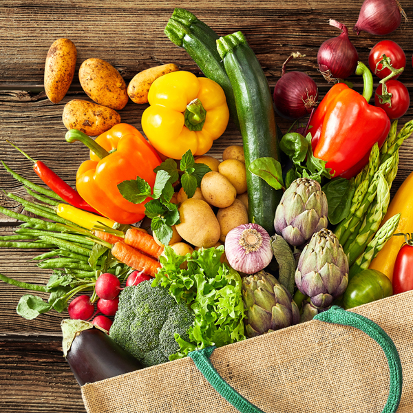Fresh organic vegetables